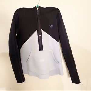 Adidas Blue Pull over Zip Hoodie Jacket